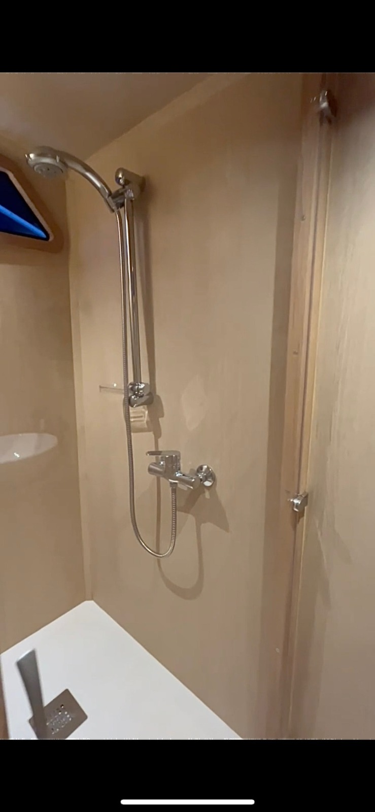 Onboard bathroom with shower