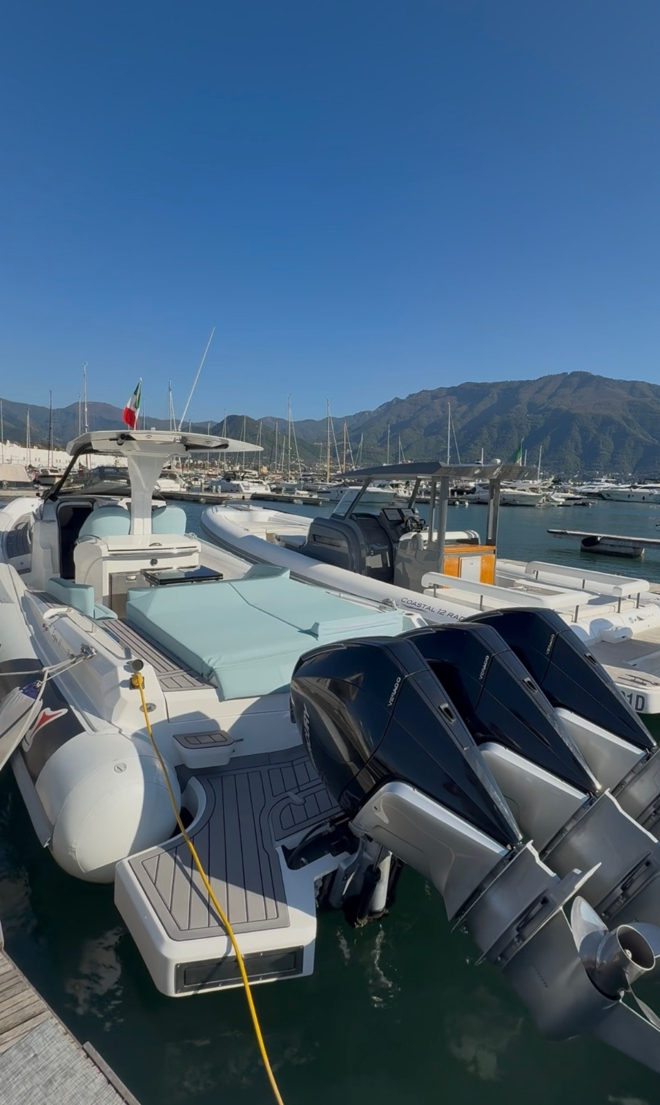Mito 40 moored at Marina di Stabia