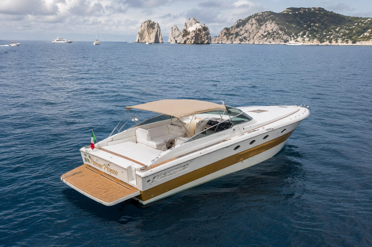 Tornado 38 at sea in front of Capri's Faraglioni