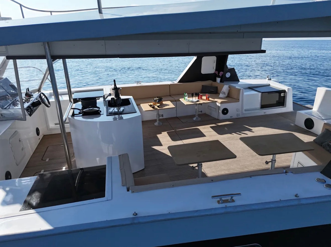 Open cockpit of the Seabus 38